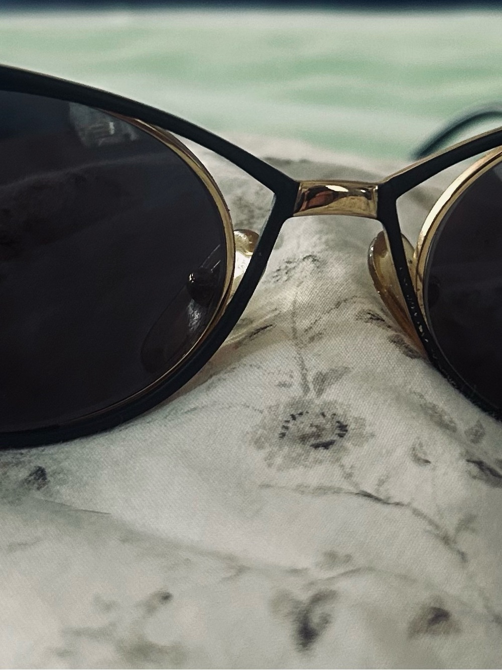 Vintage Rare Emanuel Ungaro pristine wing tipped cat eye chassis sunglasses.